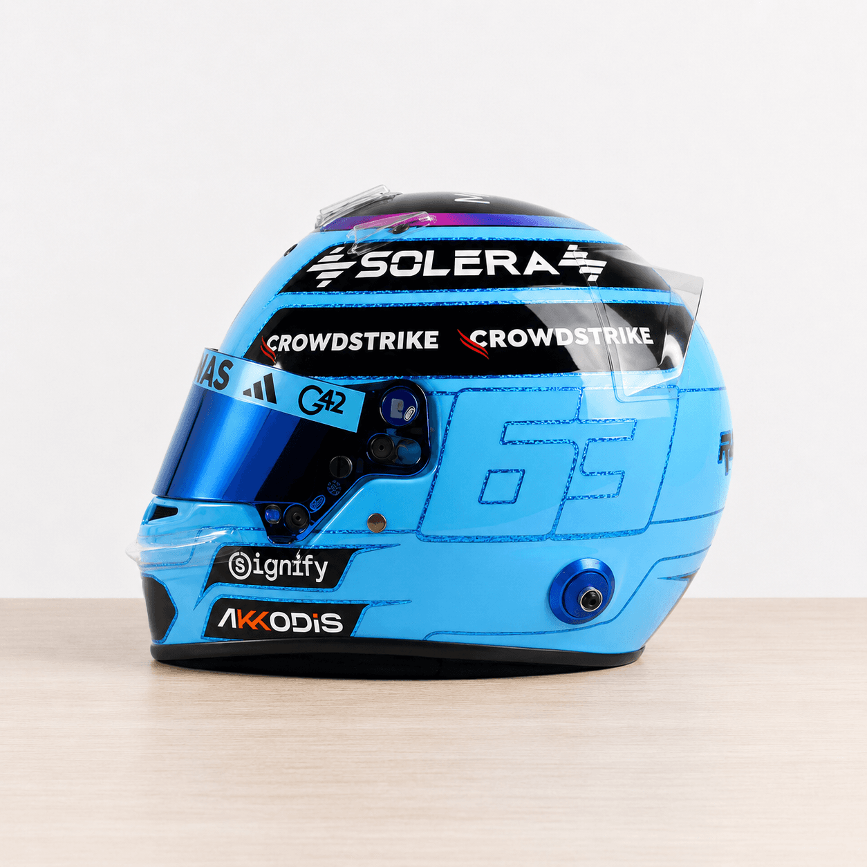 Casque Réplique George Russell – Mercedes – Saison 2026 – Échelle 1:1 — vue 3