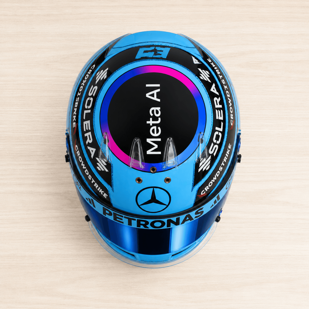 Casque Réplique George Russell – Mercedes – Saison 2026 – Échelle 1:1 — vue 5